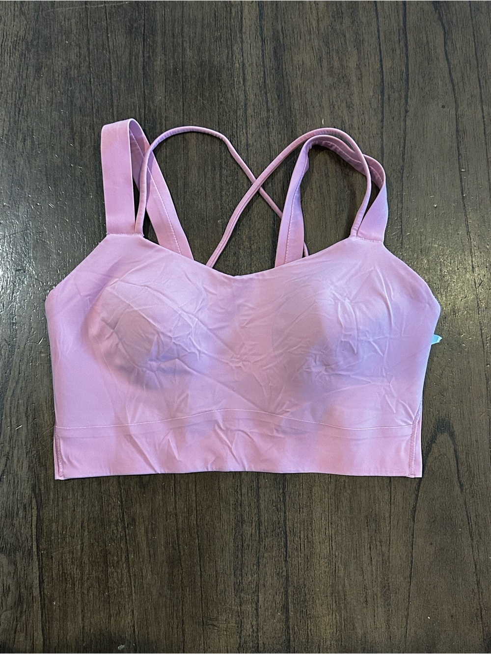 Lululemon Pink Longline Strappy Sports Bra Size 8